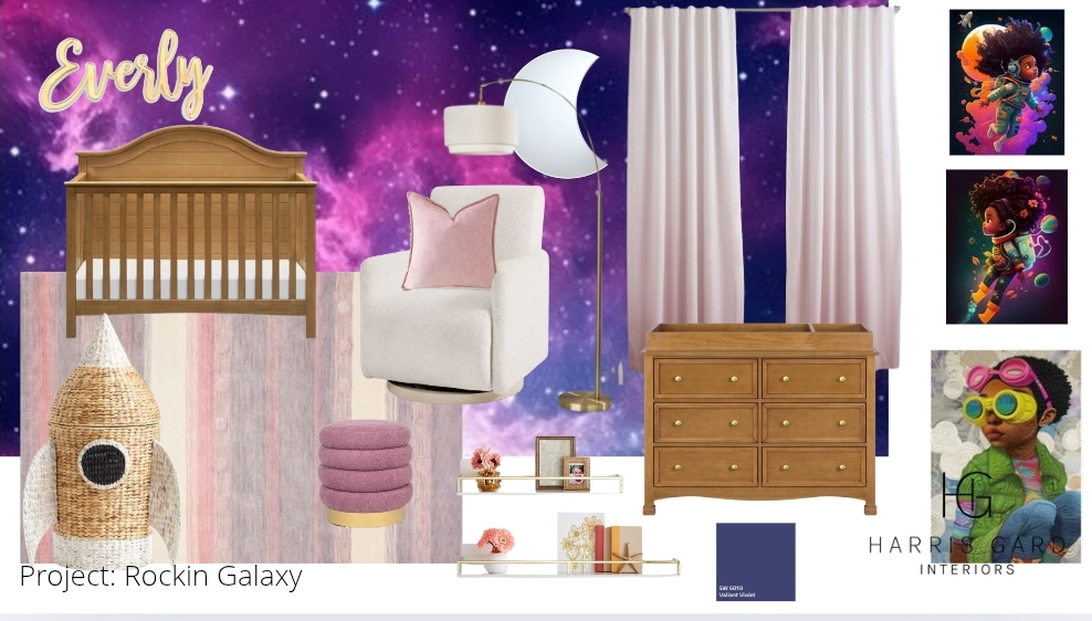 Galaxy Themed Nursey Mood Board